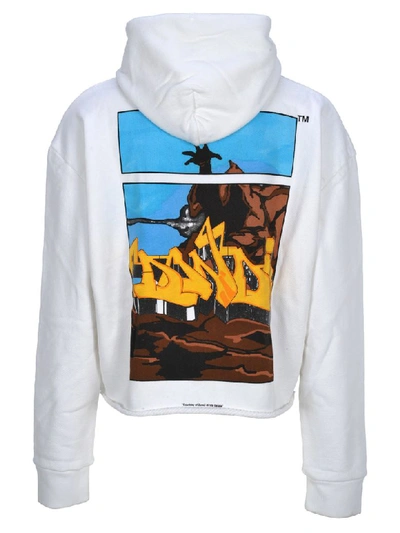 Shop Off-white Off White  Graffiti Print Hoodie