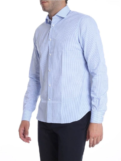 Shop G. Inglese Cotton Shirt In Heavenly