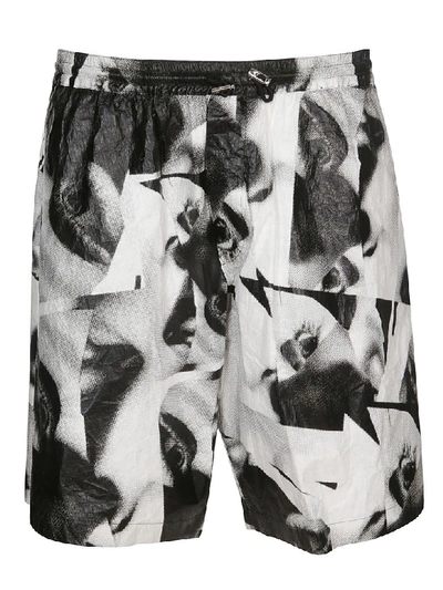 Shop Dsquared2 Printed Shorts In Black White