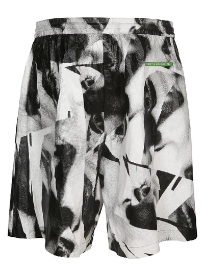 Shop Dsquared2 Printed Shorts In Black White