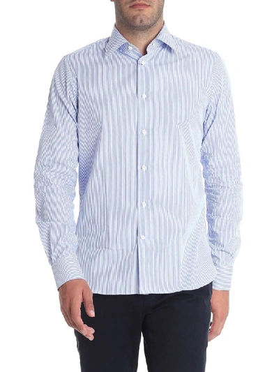 Shop G. Inglese Cotton Shirt In Heavenly