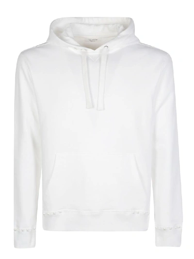 Shop Valentino Hoodie In Bianco