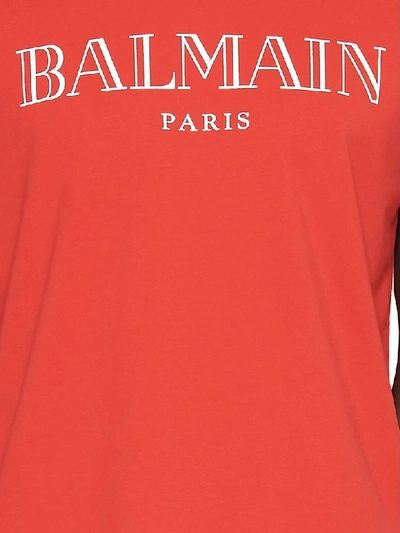 Shop Balmain T-shirt In Red