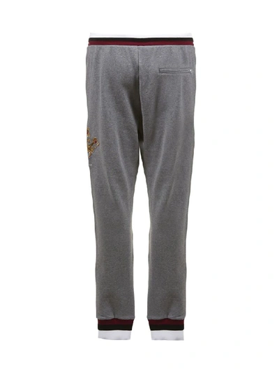 Shop Dolce & Gabbana Sweat Pants In Grigio Multicolor