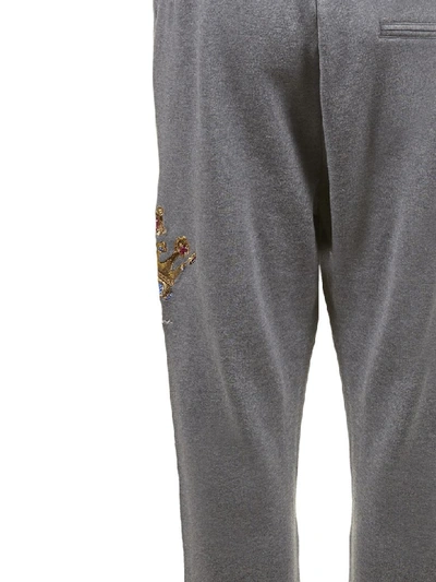 Shop Dolce & Gabbana Sweat Pants In Grigio Multicolor