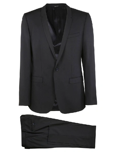 Shop Dolce & Gabbana Single Breasted Suit In Navy