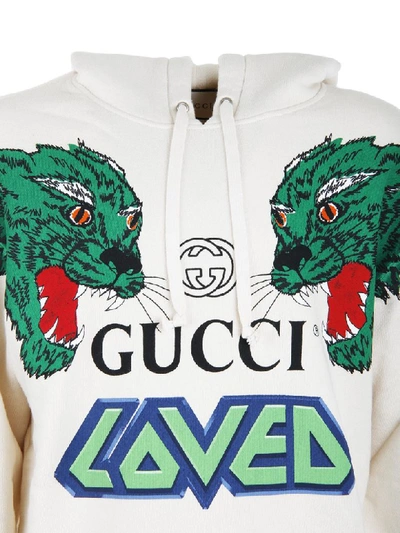 Shop Gucci Cotton Jersey Sweatshirt In Bianco