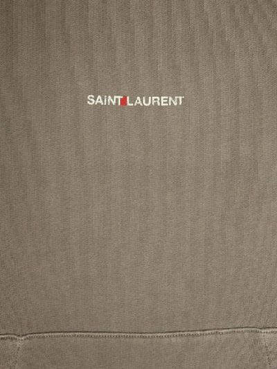 Shop Saint Laurent Hooded Sweatshirt In Militare