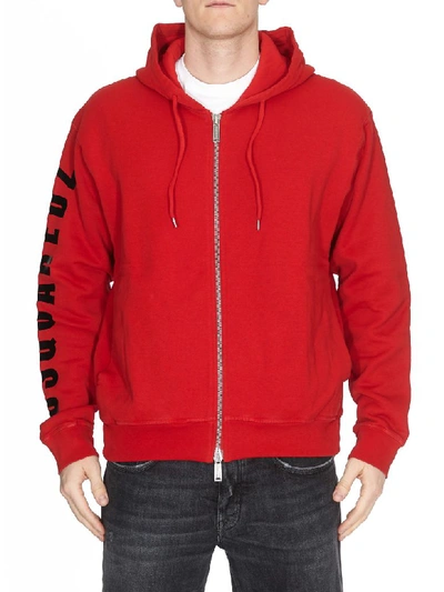Shop Dsquared2 Zipped Hoodie In Red