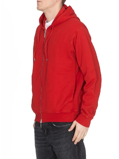 Shop Dsquared2 Zipped Hoodie In Red