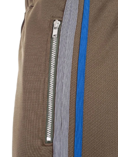 Shop Comme Des Garçons Shirt Cropped Track Style Trousers In Khaki