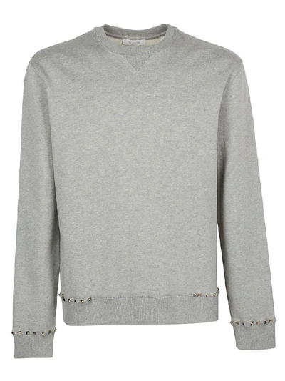 Shop Valentino Sweatshirt In Grigio Melange