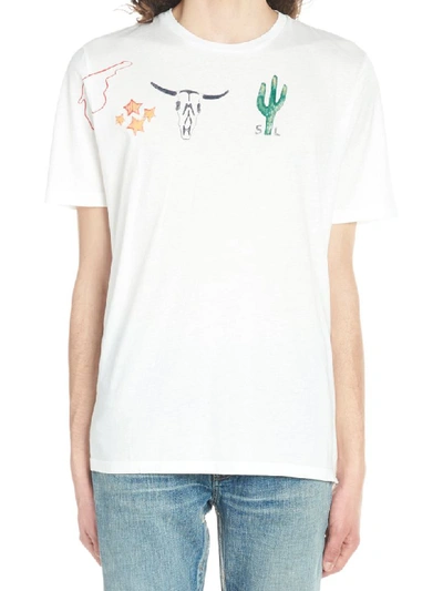 Shop Saint Laurent Arizona T-shirt In White