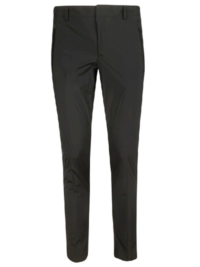 Shop Prada Concealed Front Trousers In Black