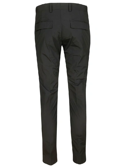 Shop Prada Concealed Front Trousers In Black