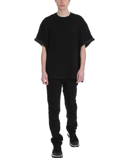 Shop Raf Simons Black Cotton Lined T-shirt
