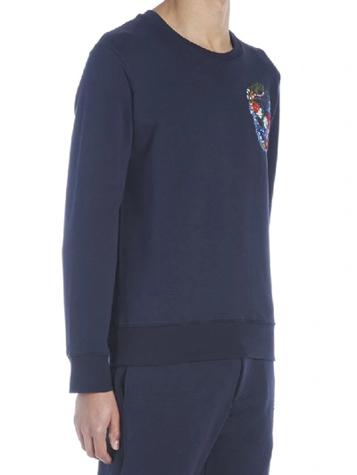 Shop Alexander Mcqueen Skull Sweatshirt In Blue