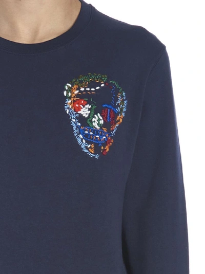 Shop Alexander Mcqueen Skull Sweatshirt In Blue