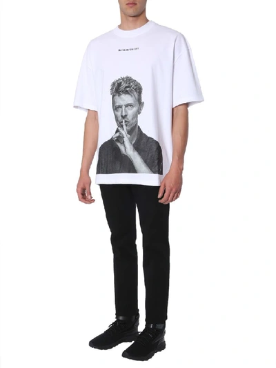 Shop Ih Nom Uh Nit Logo And Bowie-print T-shirt In Bianco
