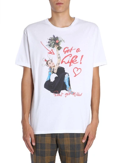 Shop Vivienne Westwood Round Collar T-shirt In Bianco