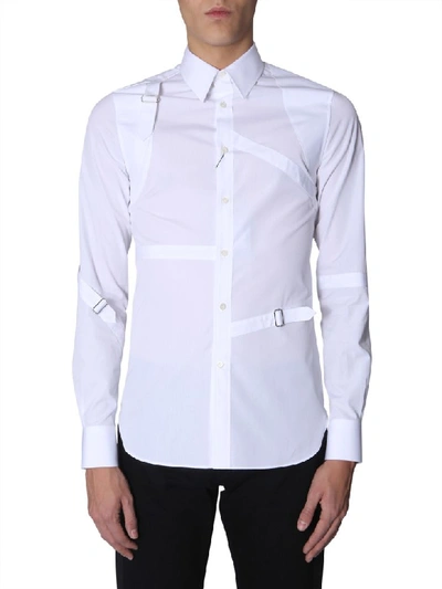 Shop Alexander Mcqueen Harness Shirt In Bianco