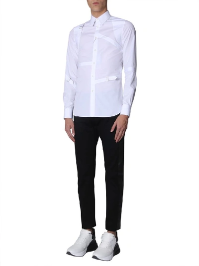Shop Alexander Mcqueen Harness Shirt In Bianco