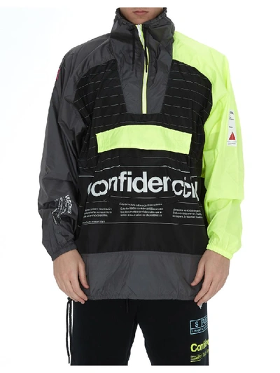 Shop Marcelo Burlon County Of Milan Intel Lettering Windbreaker In Multicolor