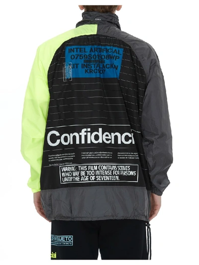 Shop Marcelo Burlon County Of Milan Intel Lettering Windbreaker In Multicolor