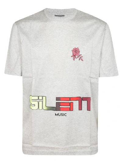 Shop Lanvin Silent Music T-shirt In Light Grey