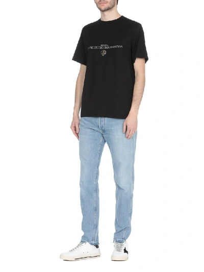 Shop Golden Goose Cotton T-shirt In Black/reversed Logo