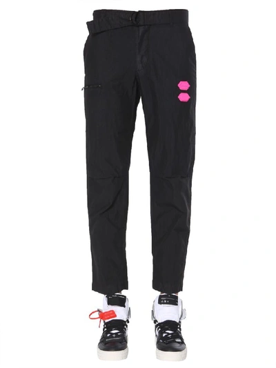 Shop Off-white Cotton-fleece Trousers In Nero