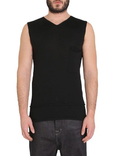 Shop Rick Owens Cotton Jersey Top In Nero