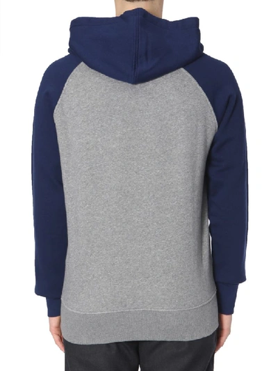 Shop Ami Alexandre Mattiussi Hooded Sweatshirt In Blu