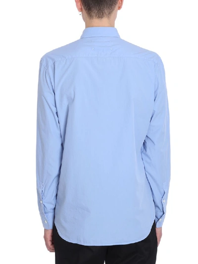 Shop Maison Margiela Light Blue Cotton Shirt In Cyan