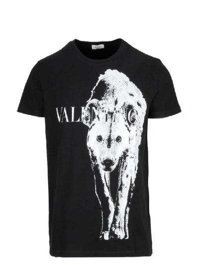 Shop Valentino Graphic Dog Print T-shirt In No
