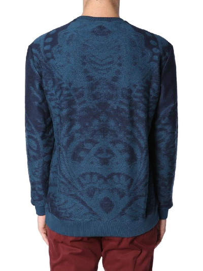 Shop Etro Paisley Jacquard Sweatshirt In Blu