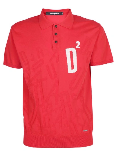 Shop Dsquared2 Knit Polo Shirt In Basic