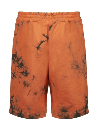 Helmut Lang Marbled Cotton Terry Shorts In Basic