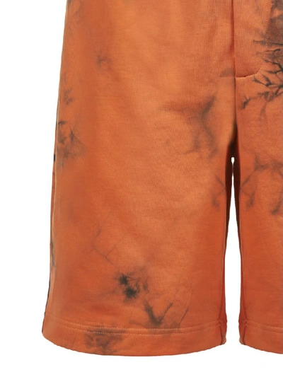 Helmut Lang Marbled Cotton Terry Shorts In Basic