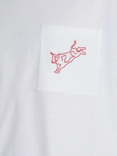 Shop Calvin Klein Cotton T-shirt In White/bull Red
