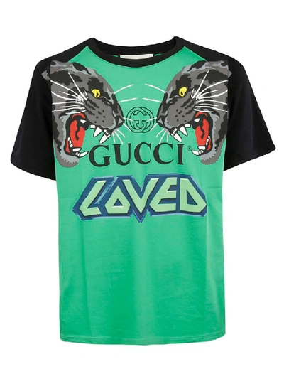 Shop Gucci Oversized Printed T-shirt In Basic