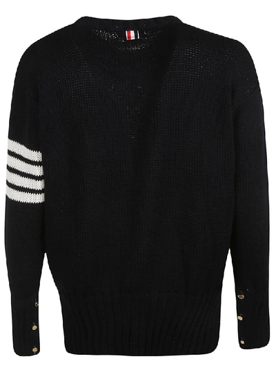 Shop Thom Browne Anchor Sweater In Black