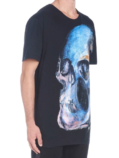 Shop Alexander Mcqueen Painted Skull T-shirt In Black