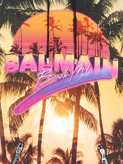 Shop Balmain Beach Club Hoodie In Multicolor
