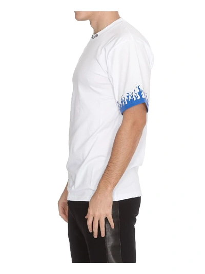 Shop Vision Of Super T-shirt With Flames In White/blue