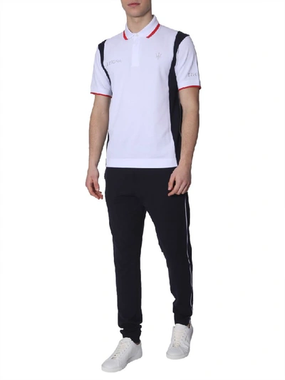 Shop Z Zegna Cotton Polo T-shirt In Bianco