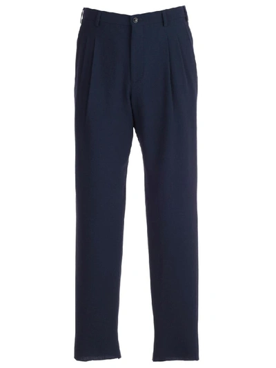 Shop Giorgio Armani Classic Trousers In Ubwf Blu