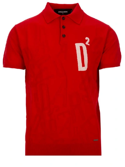 Shop Dsquared2 Polo Shirt In Red