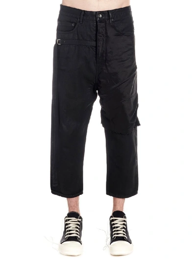 Shop Drkshdw Combo Collapse Cropped Jeans In Black