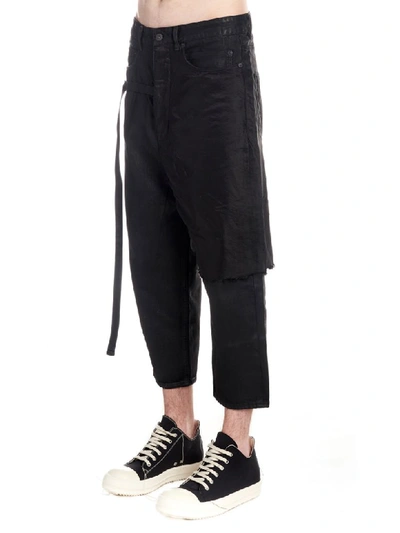 Shop Drkshdw Combo Collapse Cropped Jeans In Black